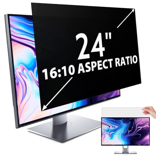 Image of IPROKKO 24 Inch Computer Privacy Screen Filter for 16:10 Aspect Ratio, Anti Blue Light Glare Removable Screen Protective Film