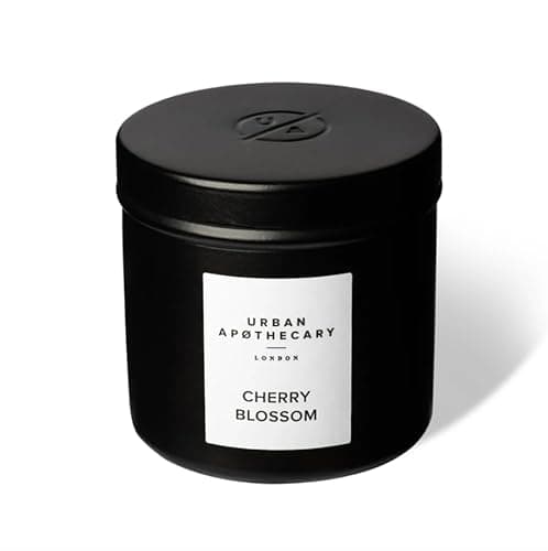 Image of Urban Apothecary London Travel Candle - 35 Hour Burn Time, Perfect for Holidays, Artisan, Soy & Vegan Wax (Cherry Blossom)