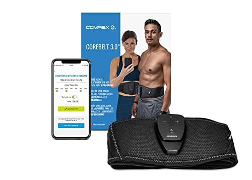 Image of Compex Corebelt 3.0 – Ab and Lumbar Electro Stimulation Belt (EMS) - 6 programs to get a flatter, firmer stomach. Black