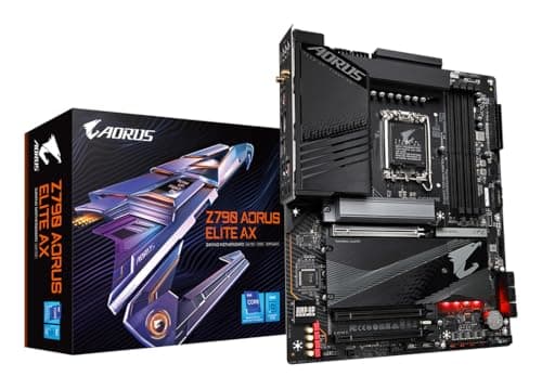 Image of GIGABYTE Z790 AORUS Elite AX Motherboard - Supports Intel Core 14th Gen Processors, 16*+2+1 Phases Digital VRM, up to 7600MHz DDR5 (OC), 4xPCIe 4.0 M.2, Wi-FI 6E, 2.5GbE LAN
