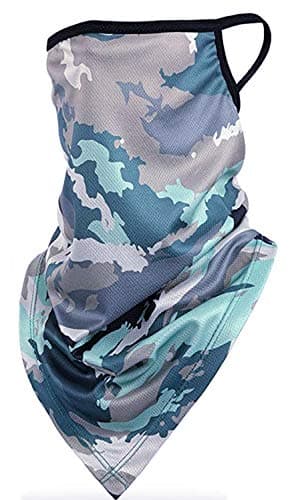Image of Unisex Bandana Face Covering Mask Scarf Face Rave Balaclava Neck Gaiter with Ear Loops, Dust Cloth, Washable Snood, Wind Motorcycle Cover (Camouflage Style 2)