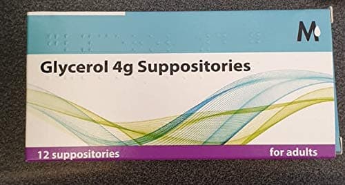 Image of Glycerin (Glycerol) Suppositories 4g Adult – Pack of 12 – Gentle Relief from Occasional Constipation