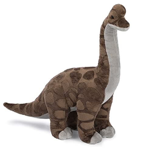 Image of Dinosaur Plush Toy, Brachiosaurus Stuffed Animal Throw Plushie Pillow Doll, Soft Grey Fluffy Friend Hugging Cushion - Present for Every Age & Occasion