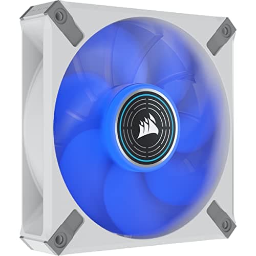 Image of Corsair ML120 LED ELITE 120mm PWM LED White Fan (Corsair AirGuide Technology Magnetic Levitation Bearing Up to 2000 RPM Eight Vibrant LEDs Low Noise High Airflow) Single Pack - Blue CO-9050128-WW