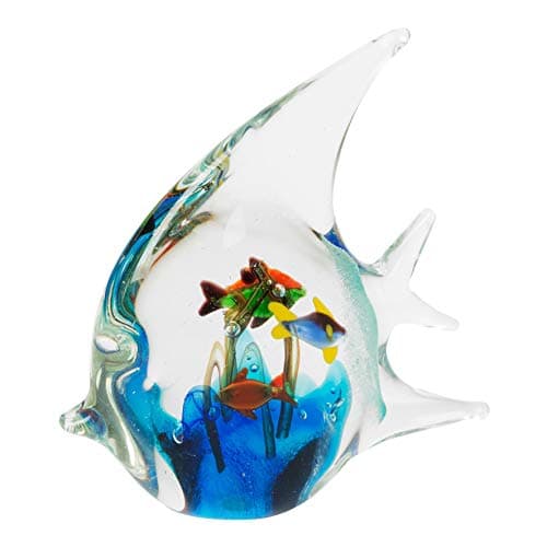 Image of Widdop Objets d'art Glass Figurine - Blue Fish
