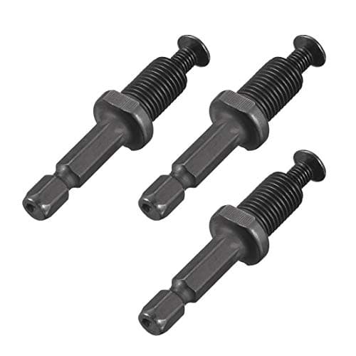 Image of sourcing map Drill Chuck Adapter 3/8-24UNF Thread Keyless Drill Chuck Adapter Hex Shank for Impact Driver 3pcs