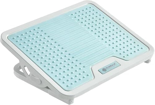 Image of EUREKA ERGONOMIC Foot Rest Under Desk, Ergonomic Adjustable Footstool with Metal Frame, Massage Surface & 3 Height Positions, Non-Slip Foot Stool for Office & Home (Blue)