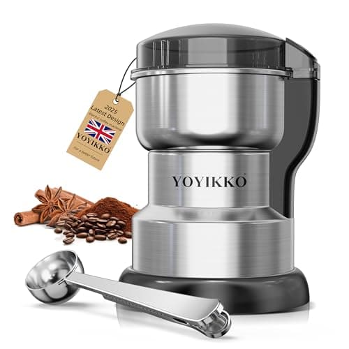 Image of Electric Coffee Grinder 300W, Adjustable Grind, Espresso/Drip/Pour. Coffee Grinder for Coffee, Spices, and Other Foods (silvery-58)
