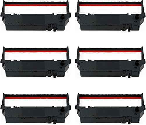 Image of Printerfield SP700 (6 Pack) Ribbon Cartridge Ink Ribbon for Cash Register/POS Printers - Black & Red