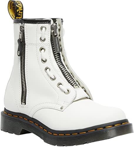 Image of Dr. Martens Women's 1460 Twin Zip Fashion Boot, White Sendal, 3 UK