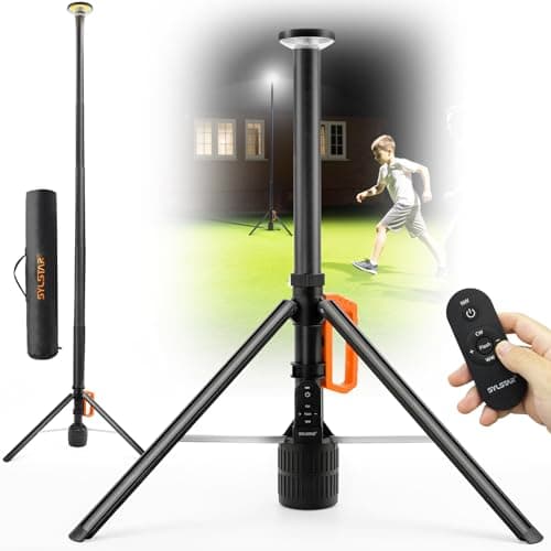 Image of SYLSTAR 360° Telescopic Rechargeable Work Light & Camping Light with Remote & Stand (104in), 6000mAh 3000LM Bright 3 Colour Dimmable LED, IP65 Waterproof, for Workshop, Outdoor,Camping,Emergency Light