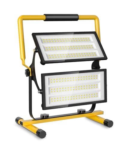 Image of Bellanny 200W LED Work Light 2,0000LM Super Bright Portable Floodlight 6500K Job Site Light with Independent Switch Control IP66 Waterproof Plug in Work Light for Garage Workshop Construction Site