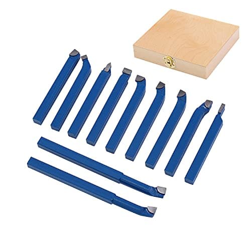 Image of KATSU Lathe Turning Milling Cutting Tool Set 11 Pieces 8mm Cemented Carbide Tip Tipped Brazed Boring Welding Cutter for Lathes CNC Metalworking Engineering 11011808