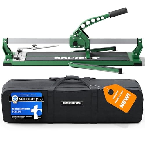 Image of BOLKERS® ProCut S 600 Tile Cutter - Tile Cutters for Ceramic Tiles - 600mm Cutting Length - Precise Tiles Cutter Thanks to Tungsten Carbide with Ball Bearing with Magnetic Breaking Punch