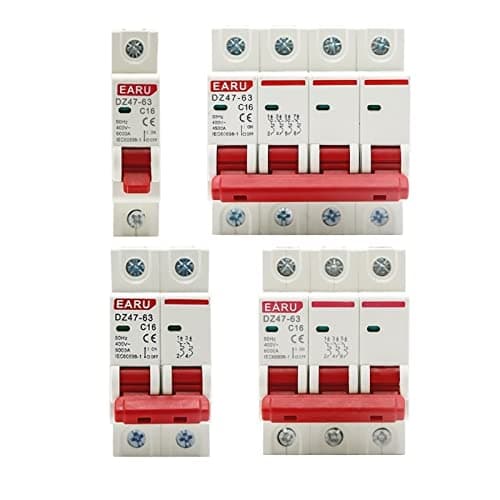 Image of DZ47 1-4P 3A-63A 400V C Type Mini Circuit Breaker MCB Short Overload Protector 35mm Din Rail Mount Breaking Capacity 6KA(10A,1P)