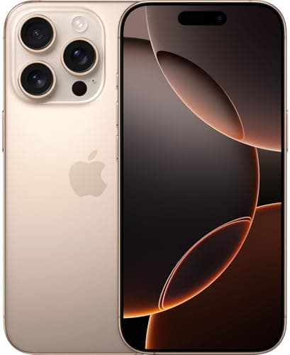 Image of Apple iPhone 16 Pro, 128GB, Desert Titanium (Renewed)
