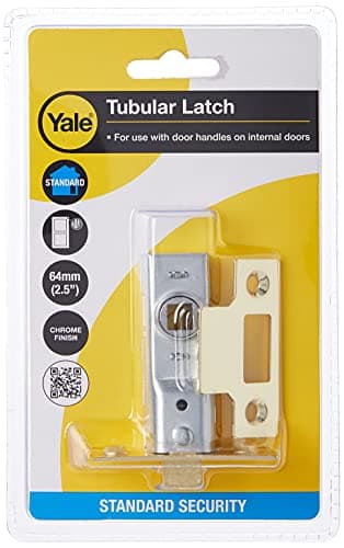 Image of Yale P-M888-PB-64 Tubular Mortice Latch, Visi Pack, Suitable for Internal Doors, Brass Finish, 2.5 Inch/64 mm