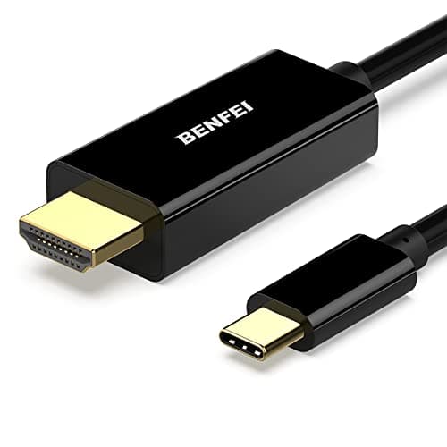 Image of BENFEI USB Type C(Thunderbolt 3) to HDMI 4K UHD 0.9M Cable, USB 3.1 (USB-C) to HDMI Adapter Male to Male Gold-Plated Cord