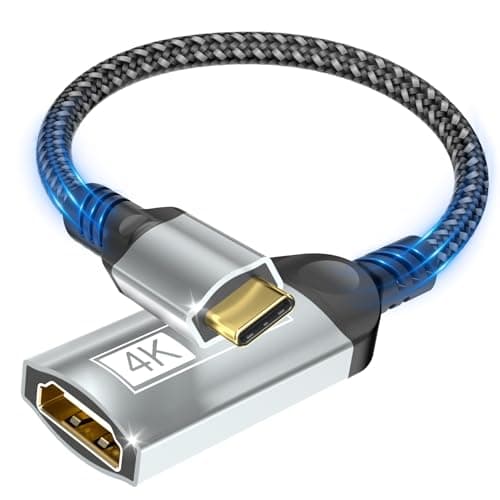 Image of Nersligek USB C to HDMI Adapter, 4K@60Hz Thunderbolt 4/3 to HDMI Adapter, Type C to HDMI Converter HDR Compatible with MacBook iMac iPad Pro Air iPhone 16 15 Samsung Galaxy S24 Ultra