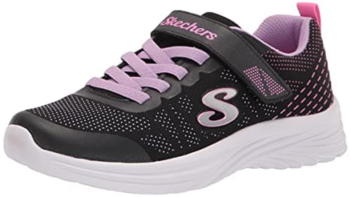 Image of Skechers Girl's Dreamy Dancer Radiant Rogue Trainers, Black & Lavender Mesh/Multi Trim, 3 UK