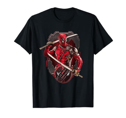 Image of Marvel Studios Deadpool & Wolverine Merc with Katanas T-Shirt