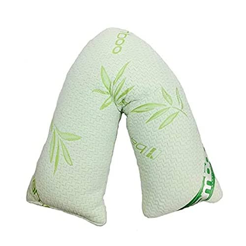 Image of E4Emporium V Shaped Memory Foam Pillow - Orthopaedic Removable & Breathable Bamboo Casing, Back & Neck Support, Nursing, Maternity and Pregnancy Pillow