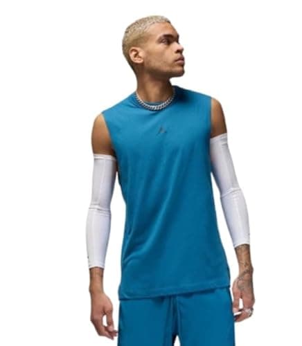 Image of Nike Men's Jordan Sport Dri-Fit Sleeveless T-Shirt, Industrial Blue/Black, XL