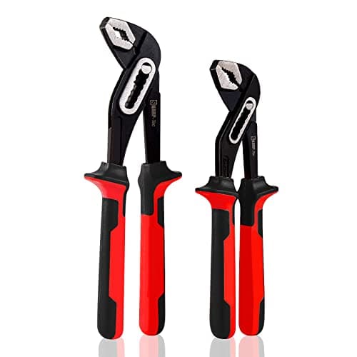 Image of Sharp-tec 2 Pack Adjustable Plumbing Grips Spanner, Slip Joint Pliers, Tongue and Groove Pliers, 200mm-8 and 250mm-10