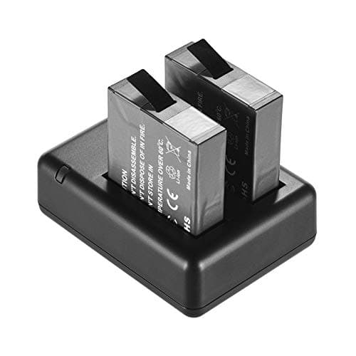 Image of Andoer Portable Camera Battery Dual Charger Kit Set with 2pcs Rechargeable Batteries USB Cable Indicator Light for Insta360 one X Cameras