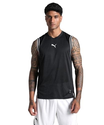 Image of Puma Mens Shot Mesh Tank Vest Puma Black M
