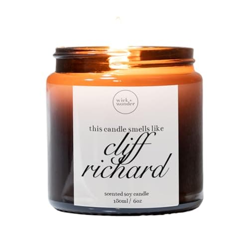 Image of This Candle Smells Like Cliff Richard | Luxury Soy Wax Candle | Cliff Richard Gifts | Celebrity Candles | Cliff Richard Funny Gifts (180ml, 35-40hrs Burn)