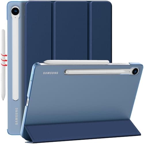 Image of Smart Case For Samsung Galaxy Tab S9 FE 10.9 inch Released 2023 and Model Numbers are SM-X510, SM-X516B Magnetic Stand Cover (Blue)