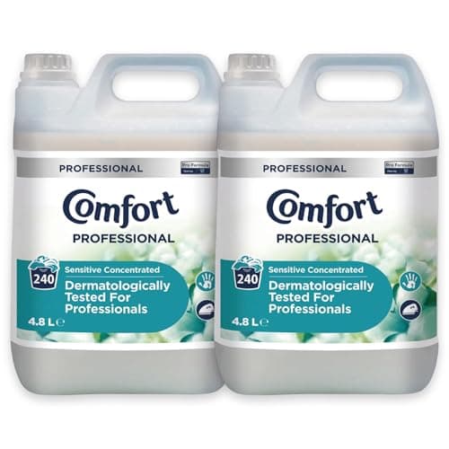 Image of Comfort Professional Sensitive Concentrated Fabric Softener 4.8L (Pack of 2) - 480 Washes | Long-Lasting Freshness for Your Laundry | Detergent | Anti-Static & Hypoallergenic
