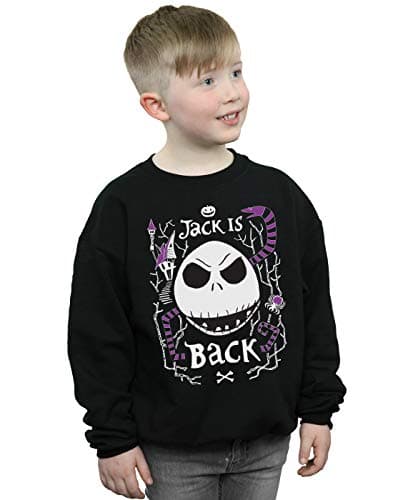 Image of Disney Boys Nightmare Before Christmas Pumpkin King Sweatshirt Black 7-8 Years