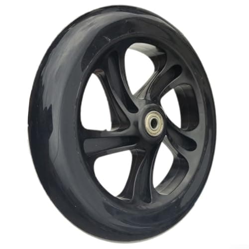 Image of 200mm Scooter Wheel With Bearings High Elasticity Silent Non-Slip For Adult Kick Scooters And Wheelchairs Outdoor Riding(Black)