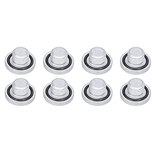 Image of 8Pcs Oil Drain Plugs M14 Thread with Sealing Washer 0652 477, Oil Drain Plug Sump Plug, Direct Replacement for Meriva, Compatible with Vauxhall 96023264 Saab 96 02