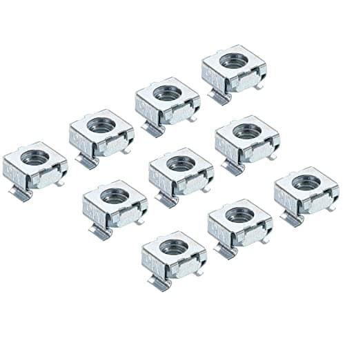 Image of PATIKIL M5 Cage Nuts Carbon Steel for Server Rack Cabinets, Blue White Pack of 30
