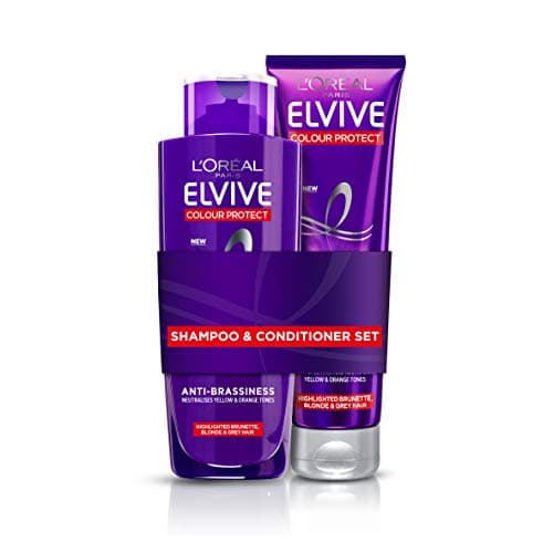 Image of L'Oreal Elvive Colour Protect Anti-Brassiness Purple Shampoo & Conditioner Set (200ml + 150ml)