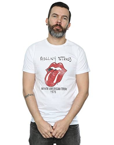 Image of Rolling Stones Men's North American Tour 75 T-Shirt White Large