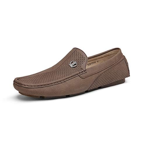 Image of Bruno Marc Men’s Slip-on Formal Loafers Shoes, Man Classic Breathable Moccasins Flats Shoes and Comfortable Walking Shoes in Business, Casual Driving and Wedding,Size 8.5,Brown,3251314