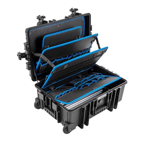 Image of B&W JUMBO 6700 mobile tool case with tool pockets (PP case, volume 43.5 l, 53.9 x 35.9 x 22.5 cm inner) 117.19/P, tools not included, Black