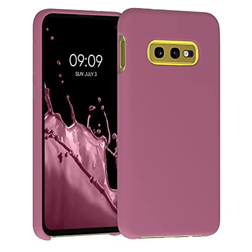 Image of kwmobile Case for Samsung Galaxy S10e Case - Soft Cover - Shockproof Silicone - Wireless Charging Dark Rose
