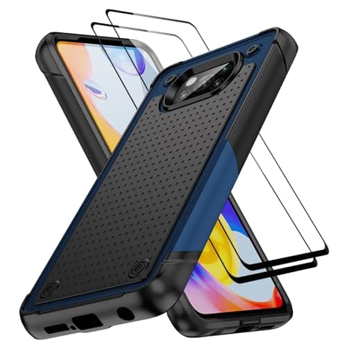 Image of Jeylly for Xiaomi Poco X3 Pro/X3 NFC Case, Military Grade Drop Protection Dual Layer Hard PC Back & Soft TPU Bumper Shockproof Phone Case for Xiaomi Poco X3 Pro/X3 NFC, Blue