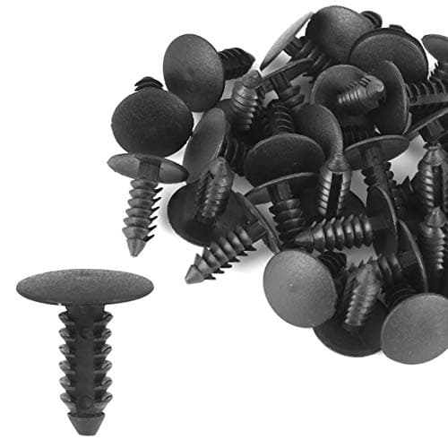 Image of X AUTOHAUX 40pcs 5mm Hole Dia Plastic Bolt Rivets Fastener Clips Black for Car