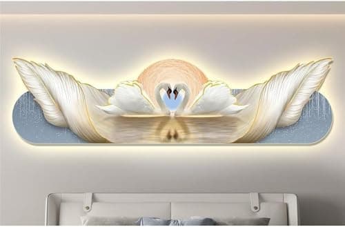 Image of 3D LED Wall Art, Sculpted Lighted Wall Decor with Warm Glow, Modern Wall Painting for Bedroom Living Room