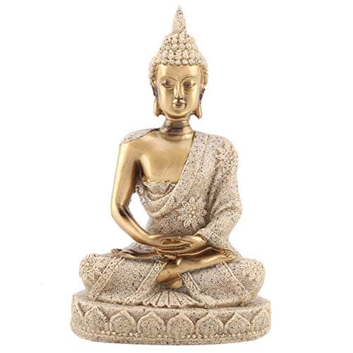 Image of Yctze Buddha Ornaments For The Home, Gold buddha statue, Buddha Statue Buddha Gifts Meditating Seated Buddha Statue Carving Figurine Craft for Home Decoration Ornament buddha statue