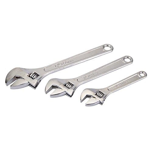 Image of 2 X Silverline WR03 Adjustable Wrench Set 150, 200 and 250 mm 3-Piece
