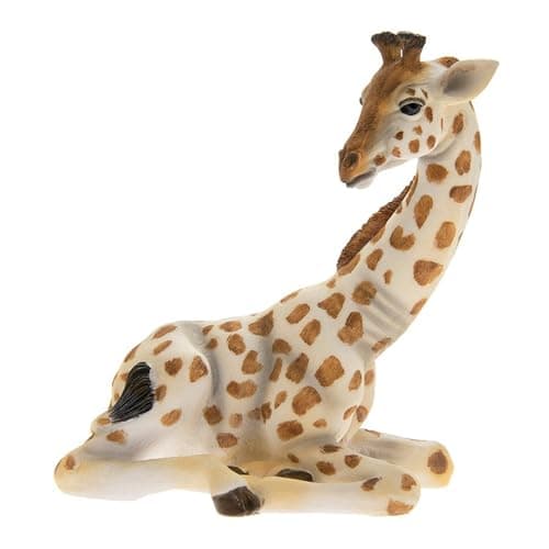 Image of Lesser & Pavey Lying Giraffe Figurine for Home & Office | Out of Africa Sitting Giraffe Ornaments | Home Decor Giraffe Gifts for Women & Men | Living Room Decor African Ornaments