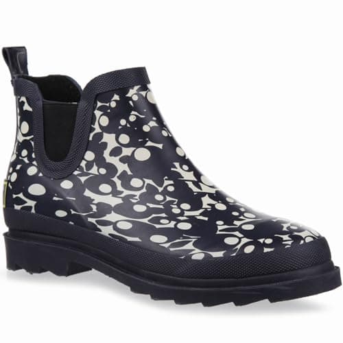 Image of Regatta Womens Cosy Ankle Floral Wellington Wellies Boots - Berry Blue - 6 UK