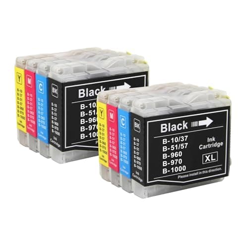 Image of 2 Go Inks Set of 4 Ink Cartridges to replace Brother LC970 and LC1000 Compatible/non-OEM for Brother DCP, MFC, FAX Printers (8 Inks), Black, Cyan, Magenta, Yellow